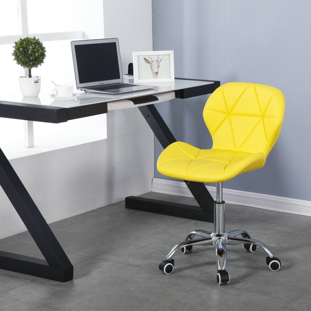 (Yellow) Charles Jacobs Cushioned Swivel Office Chair