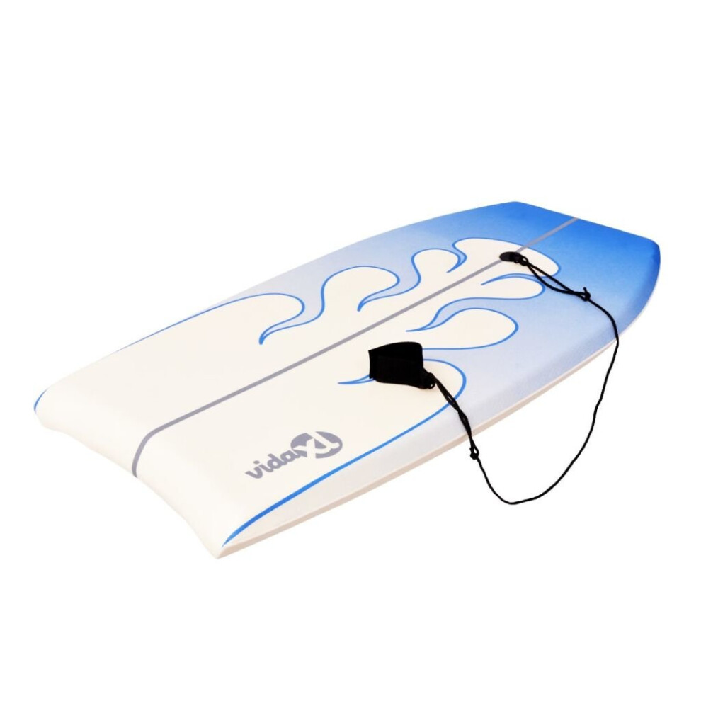 vidaXL Bodyboard Blue 94 cm Shock-absorbent Surfing Wave Riding Adults Children