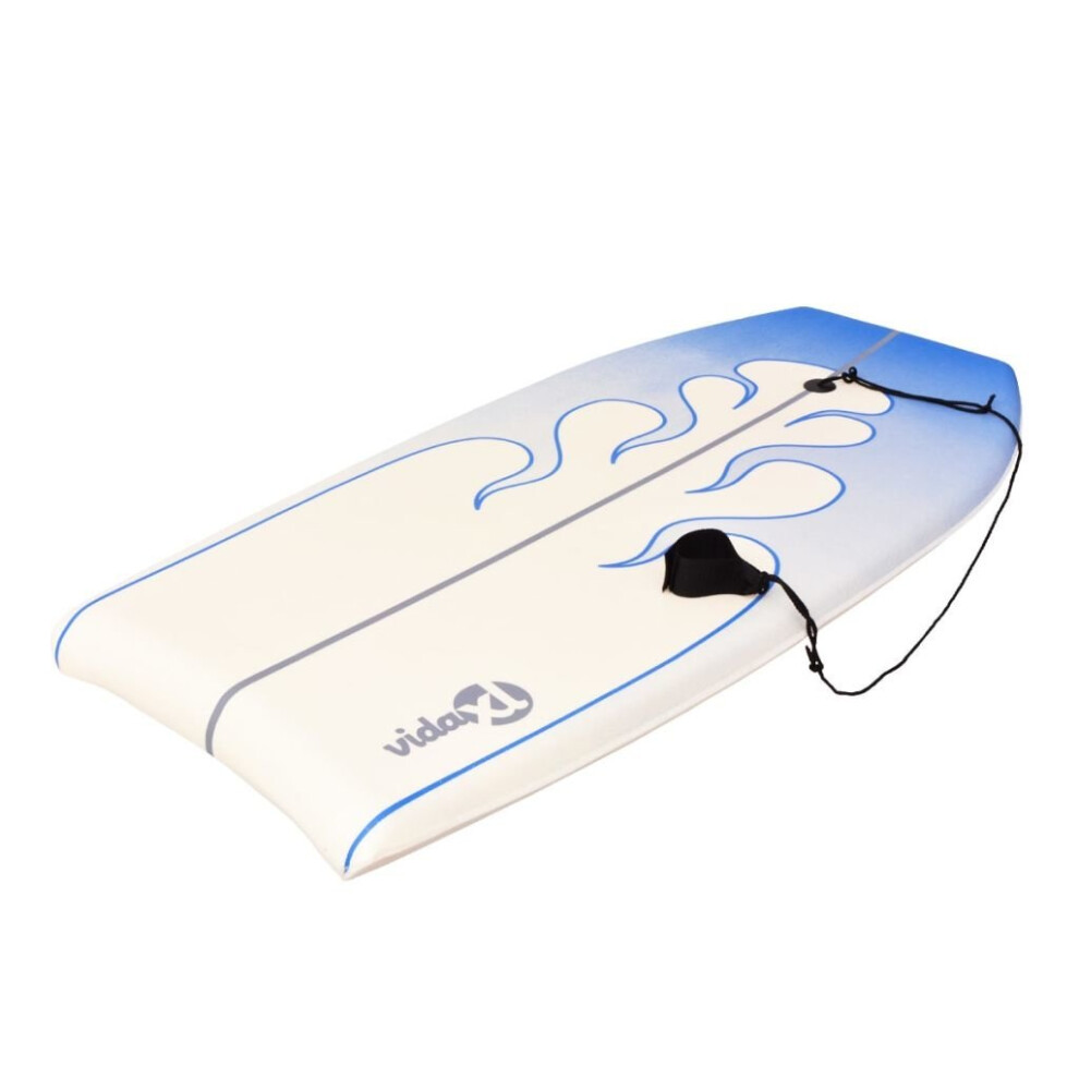 vidaXL Bodyboard Blue 104 cm Watersports Body Deck Surfing Wave Riding Safety