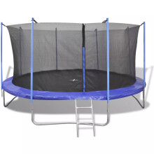 vidaXL Trampoline Set Five Piece 4.57 m Outdoor Play Equipment with Safety Net