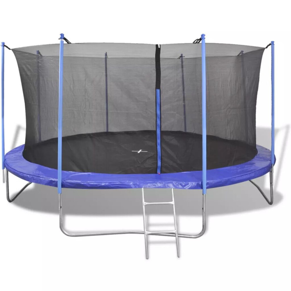 Vidaxl Trampoline Set Five Piece 4.57 M Outdoor Play Equipment With Safety Net