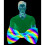 Elasticated Rainbow Bow Tie Fancy Dress Accessory 1