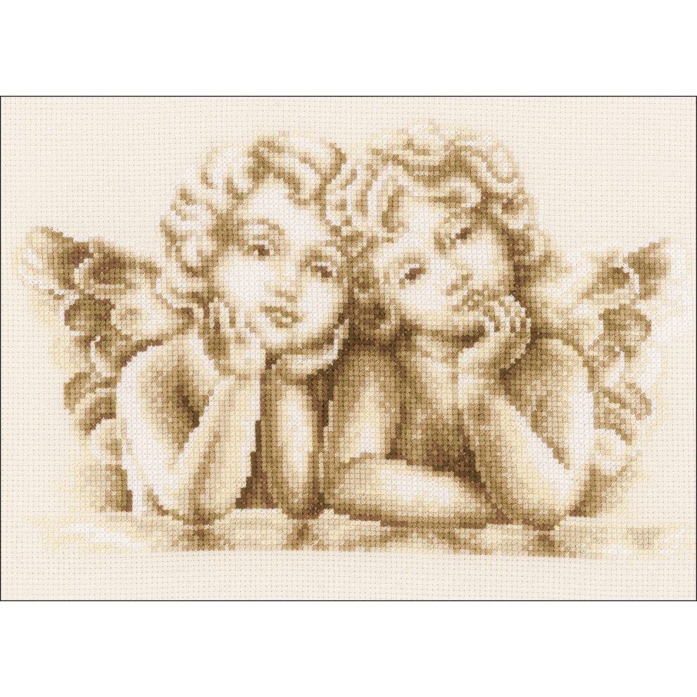 Vervaco Counted Cross Stitch Kit 10"X7.25"-Dreaming Angels (14 Count)