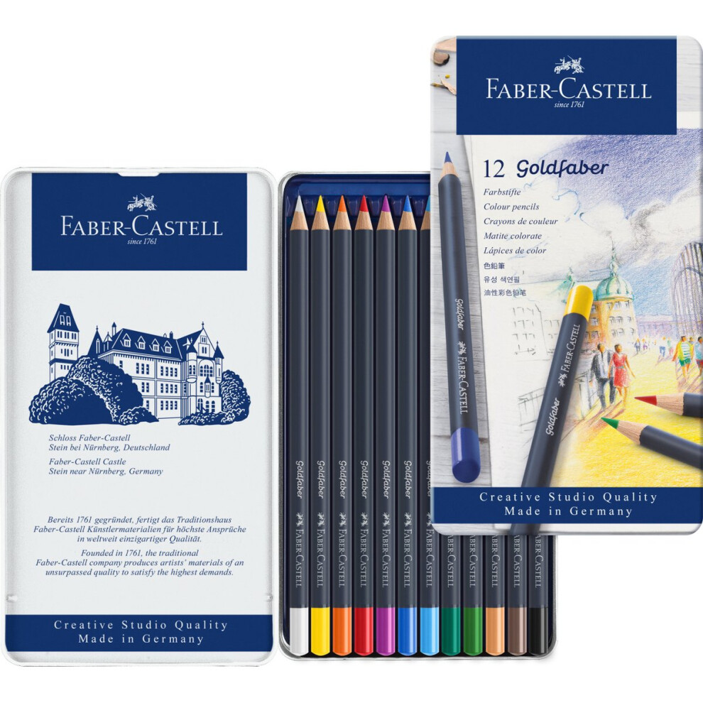 Goldfaber Colored Pencil Set In Metal Tin 12/Pkg-