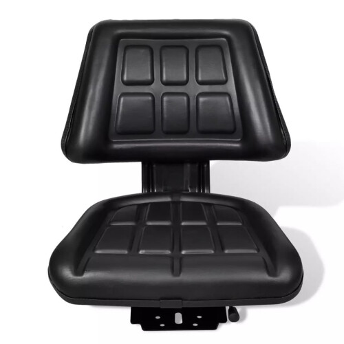 VidaXL vidaXL Tractor Seat with Backrest Black Comfortable Quality Replace Accessory 1