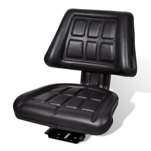 VidaXL vidaXL Tractor Seat with Backrest Black Comfortable Quality Replace Accessory