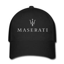Woman Men Cotton Maserati Fan Logo Adjustable hats Baseball caps Black
