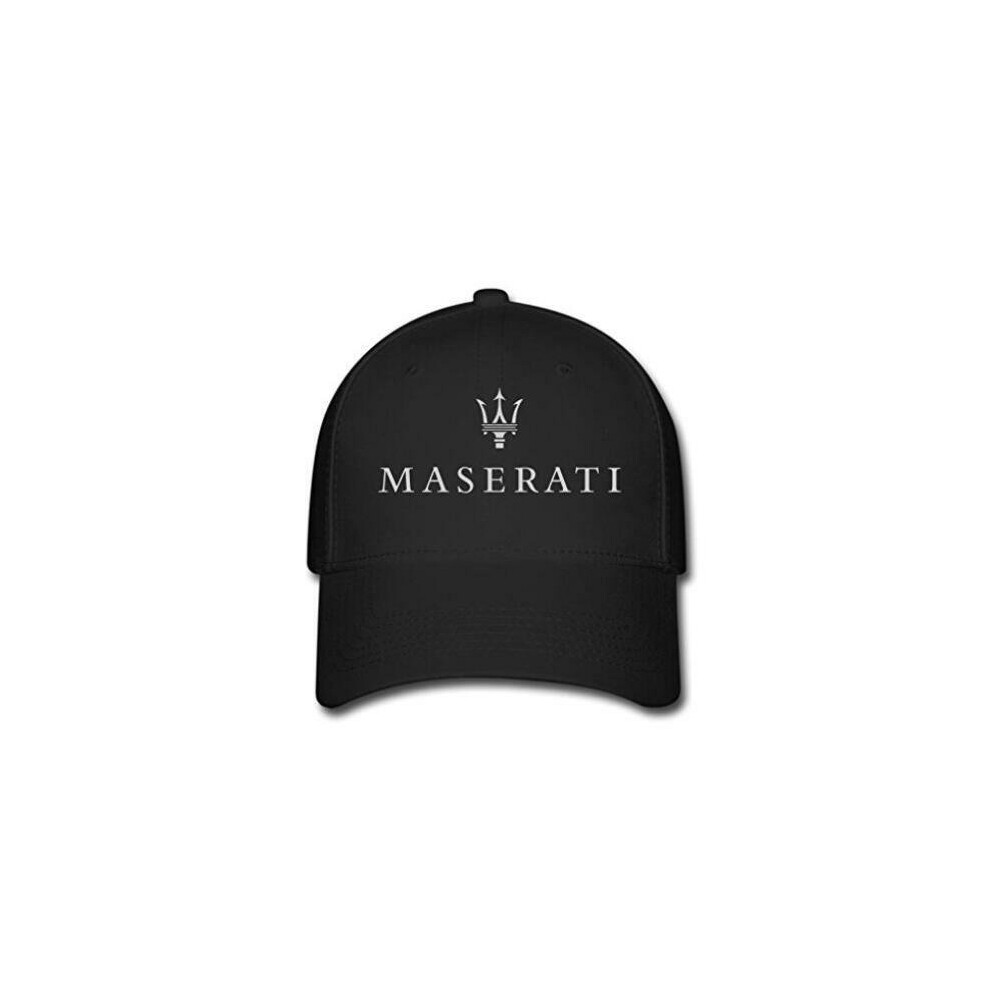 Woman Men Cotton Maserati Fan Logo Adjustable hats Baseball caps Black