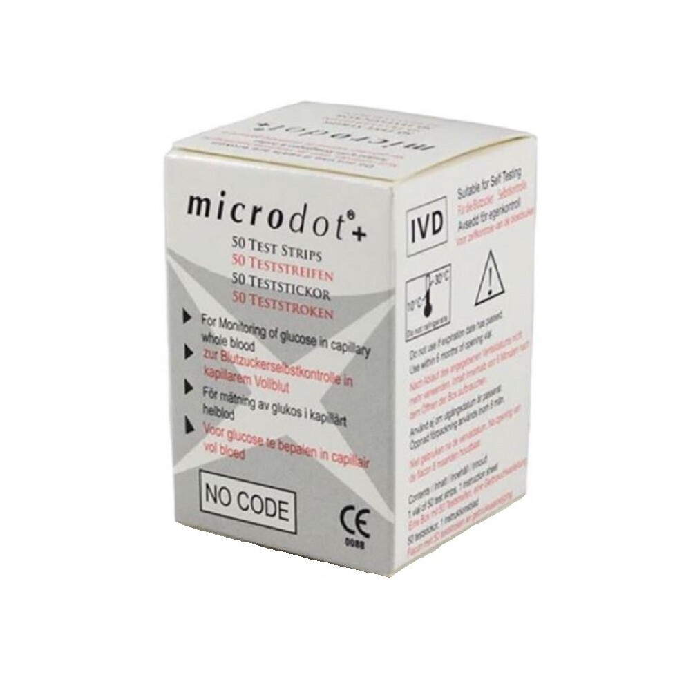 Microdot Blood Glucose Test Strips 50 Strips