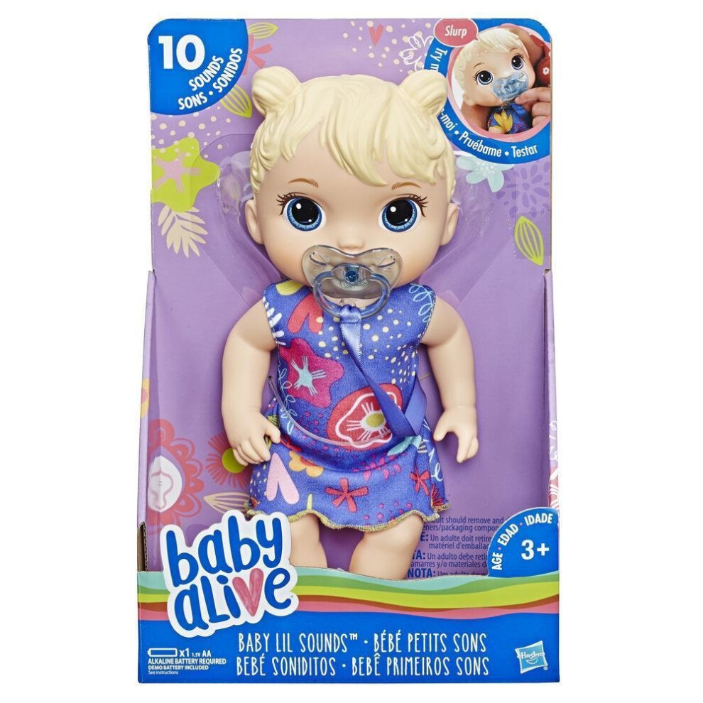 Baby Alive Baby Lil Sounds Blonde Hair Baby Doll