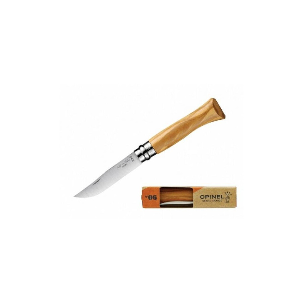 Opinel No. 6 Olive Classic Original Knife - 7cm Blade