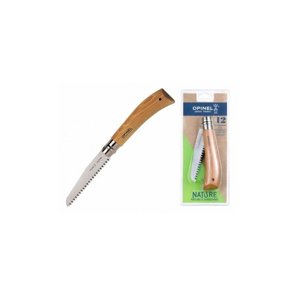 Opinel No. 12 Folding Saw - 12cm Carbon Steel Blade - Beechwood Handle