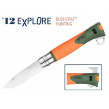 Opinel No. 12 Explore Bushcraft Knife - Orange