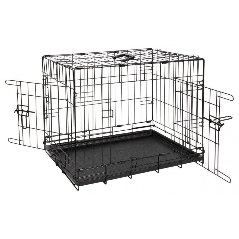 (Size 1, Black) Animal Instincts Comfort Crate Pet Cage