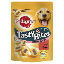 Pedigree Tasty Bites Beef Flavoured Chewy Slice Dog Treats (Pack Of 8)