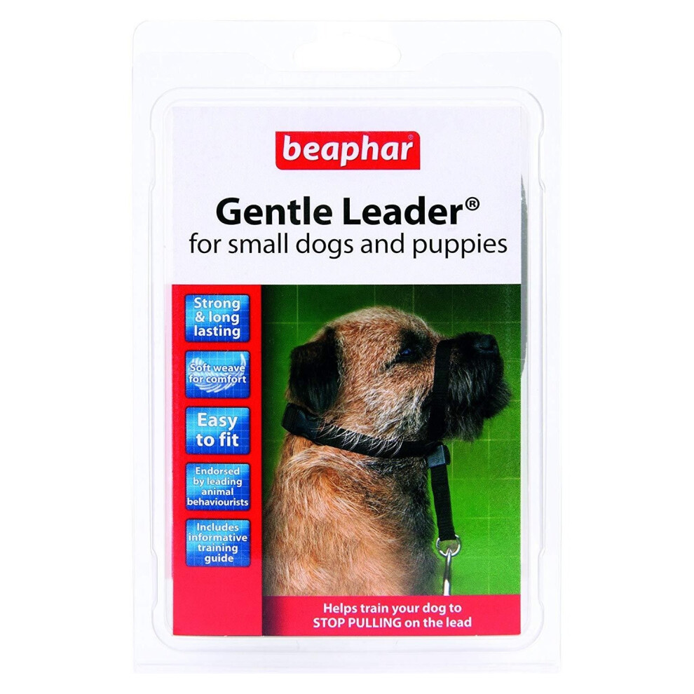 (Medium, Black) Beaphar Gentle Dog Leader/Head Collar