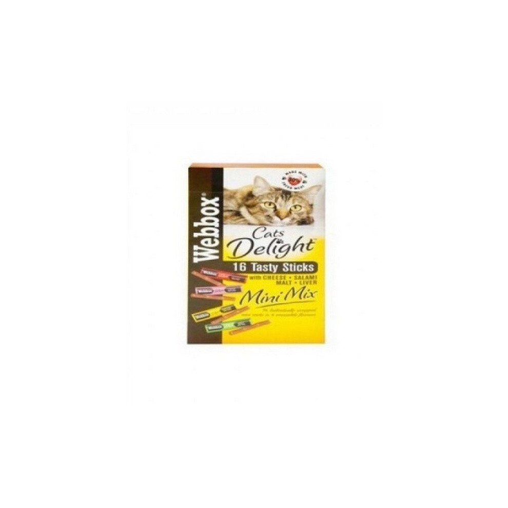 Webbox Cats Delight Mini Mix Sticks Cat Treats (10 x 16 Treats)