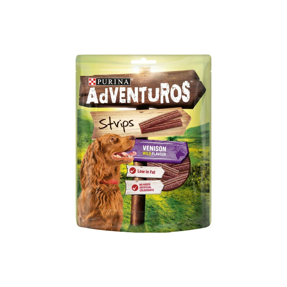 Purina Adventuros Venison Strips Dog Treats (Pack Of 6)