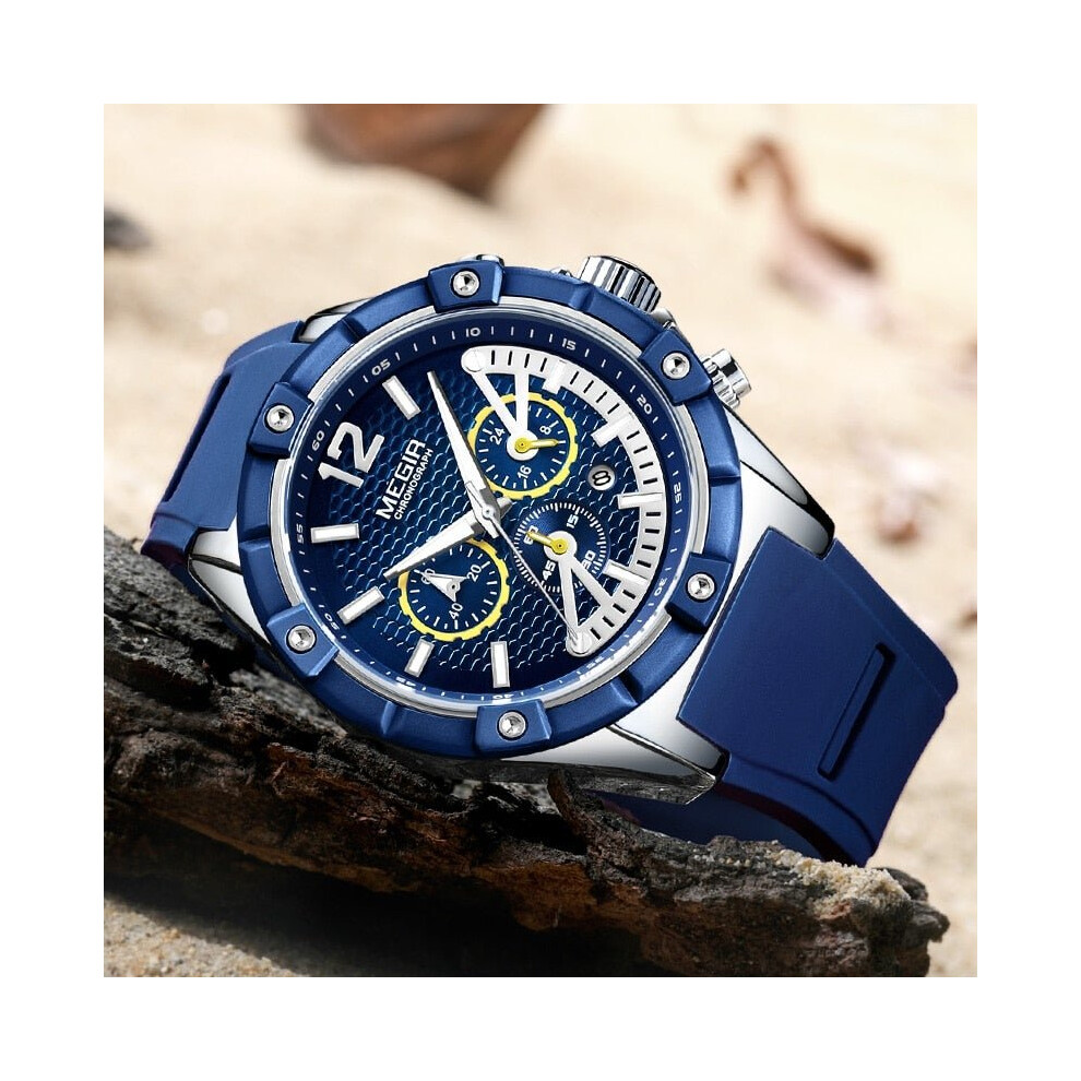 MEGIR Men's Watches Analog Quartz Chronograph Military Sports Male Clock Silicone Band Man Watch Wristwatches Relogio Masculino-image-OPC-P52HP7Q-NEW