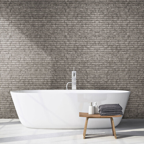 Profhome 3D 704500 Ledge Stone Portland Cement Decor panel 3D shiny grey 2 m2 2