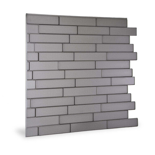 Profhome 3D 705257 Piano Steps Smoked Gray Decor panel 3D shiny grey 2 m2