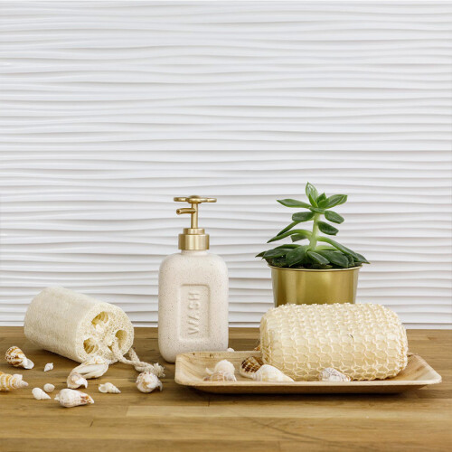 Profhome 3D 704551 Wilderness White Decor panel 3D shiny white 1,7 m2 2