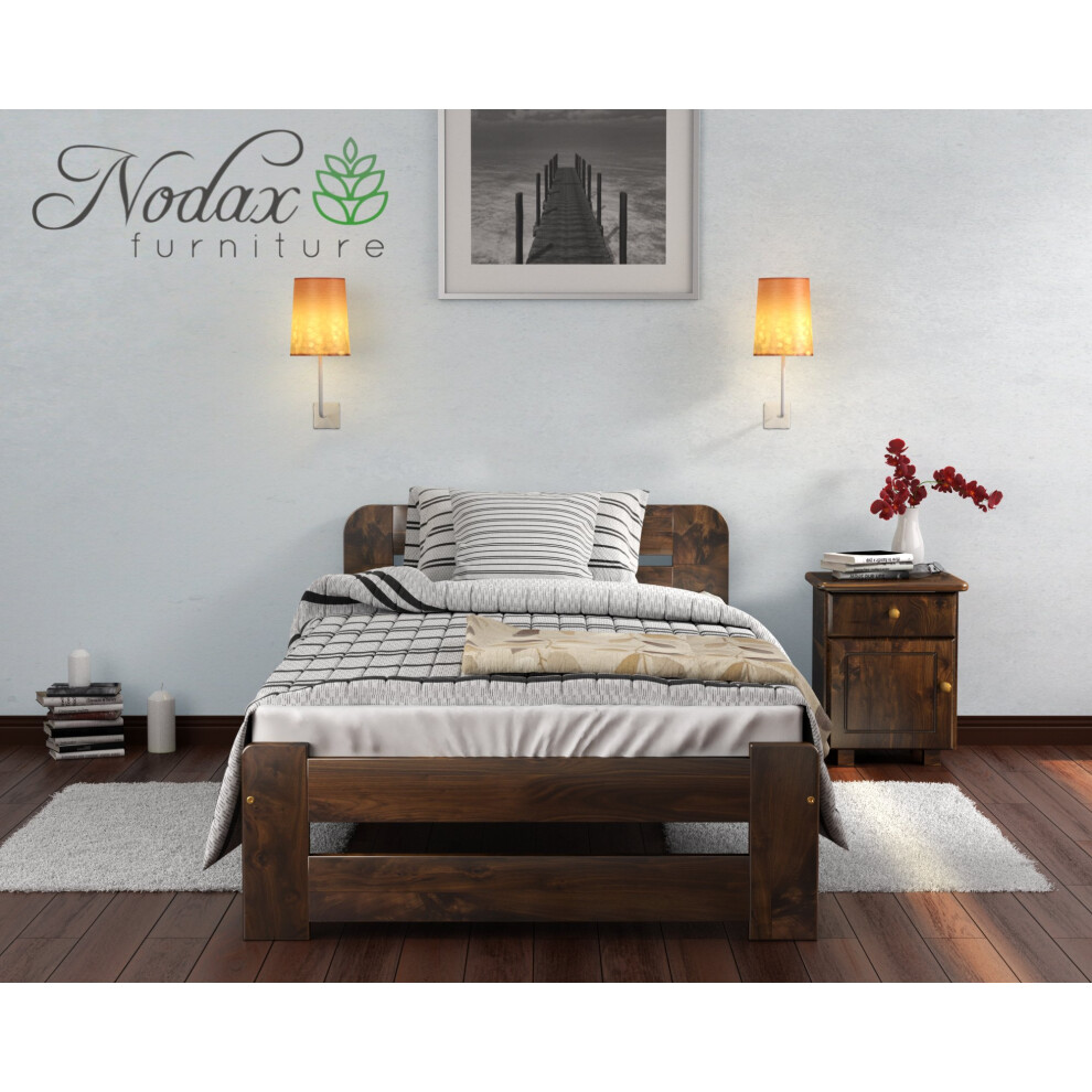 Walnut single 2024 bed frame