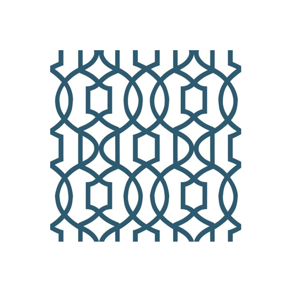 Nuwallpaper Nu1648 Grand Trellis Peel And Stick Wallpaper, Navy 091212118928