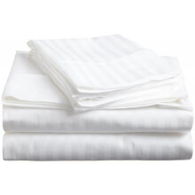 Egyptian Cotton 650 Thread Count Stripe Sheet Set King-White