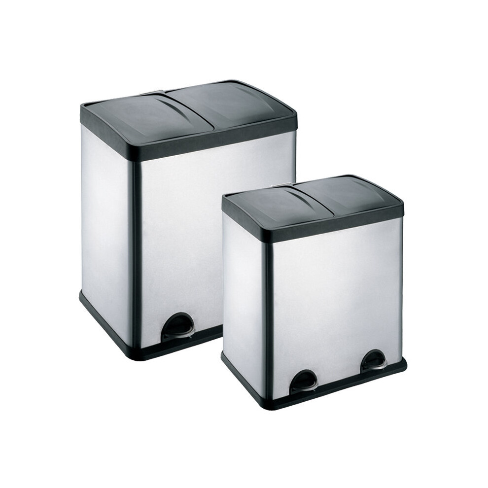 Urbn Living (60L (2 X 30L)) 48-60L 2 Compartments Pedal Recycling Waste Bins