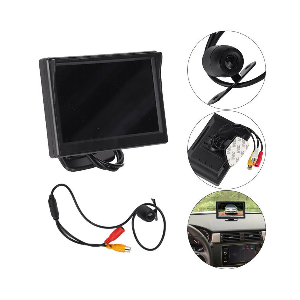 Wired Car Kit Reversing Camera 170Â°+ 5"Tft Lcd Monitor Rear View Kit Uk Stock 711005730396