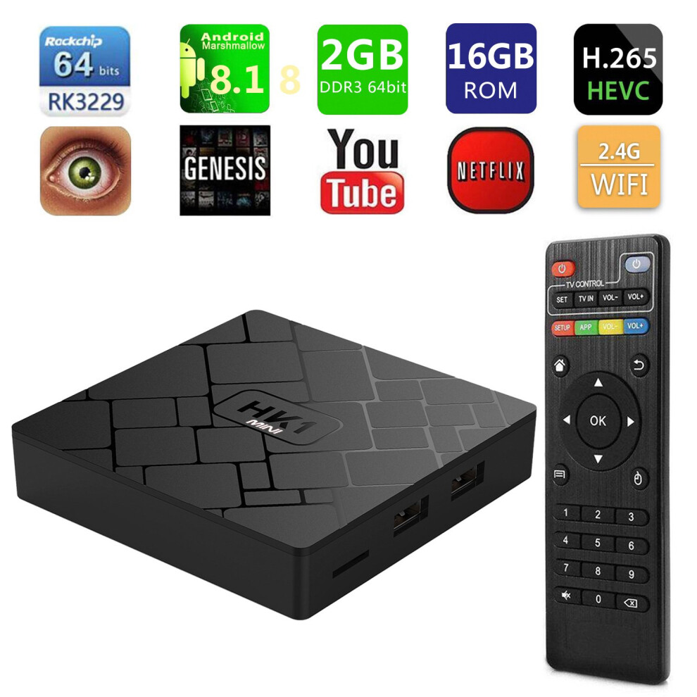 Hk1 4K Android 8.1 Quad Core Smart Tv Box A53 Processor 64 Bits 6903472271074