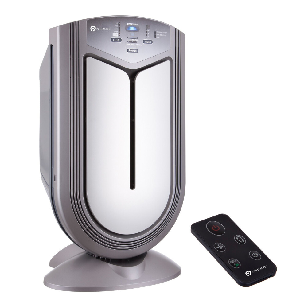 NaturoPure 7 in 1 Multiple Technologies Intelligent Air Purifier with HEPA & Active Carbon Filters, Removes Allergies, Dust, Pollen, Coverage 650 ft²