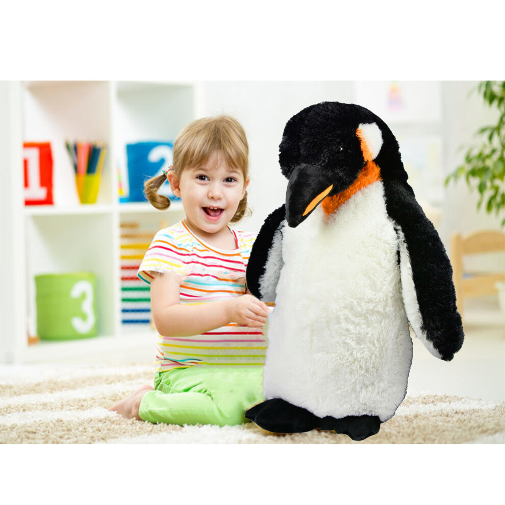 The Magic Toy Shop 24 Inch Giant Plush Standing Emperor Penguin Soft Stuffed Teddy Lifelike Toy