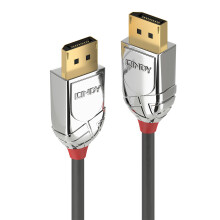 Cabo DisplayPort - Lindy - CROMO - 50 cm - Suporte 4K - Conector banhado a ouro 24 quilates