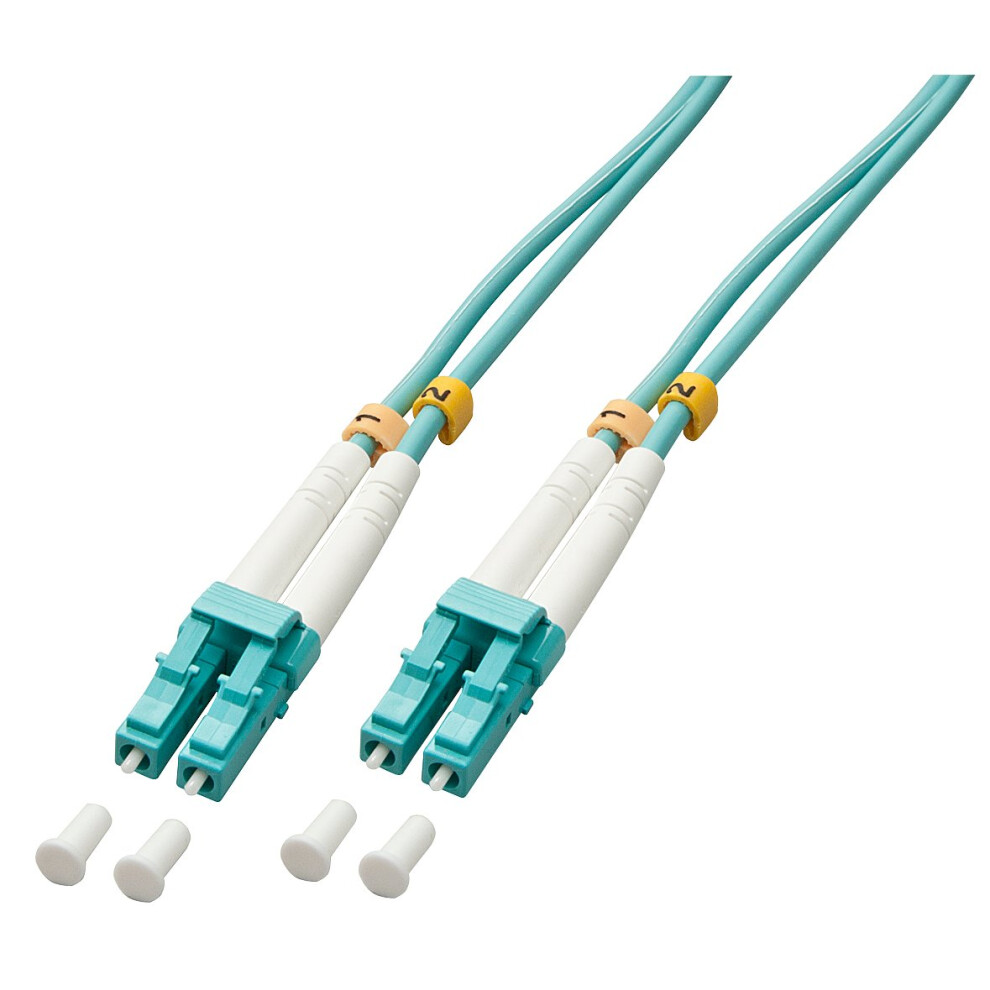 Lindy 10M Om3 Lc Duplex Fiber Optic Cable Turquoise 4002888463744