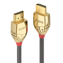 Lindy Gold Line High Speed HDMI met Ethernet HDMI met Ethernetkabel HDMI (M) naar HDMI (M) 2 m drievoudige afscherming grijs ondersteunt 4K
