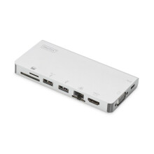 USB-C VGA GigE Dockingstation - DIGITUS DA-70866 - 4K Ultra HD - Power Delivery 3.0