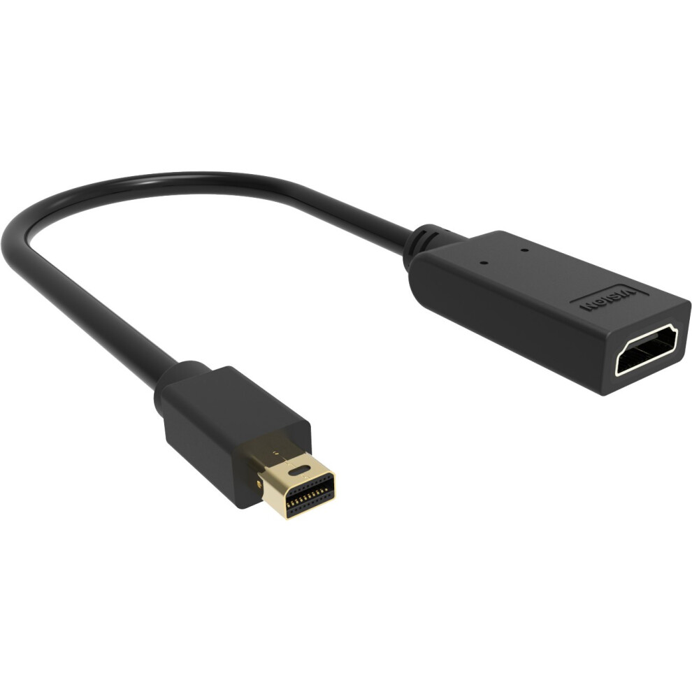 Vision Schwarz Tc-Mdphdmi/Bl Adapter De Cable De Vdeo Mini Displayport Hdmi Typ A (Standard) - Bild 4