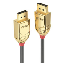 Cabo DisplayPort - Lindy - 5 m - Suporte 4K - Banho a ouro 24 quilates - Transmissão fiável