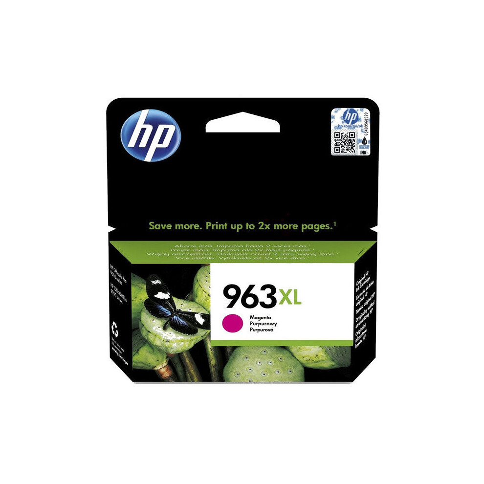 Hp 3Ja28ae (963Xl) Ink Cartridge Magenta, 1.6K Pages Pink 193424057153