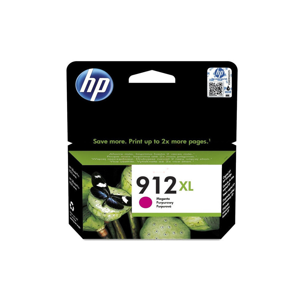 Hp 3Yl82ae (912Xl) Ink Cartridge Magenta, 825 Pages Pink 192545866897