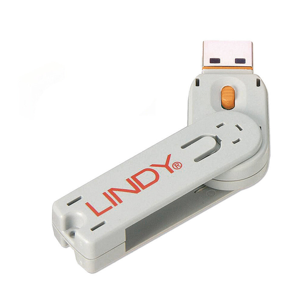 Lindy USB Type A Port Blocker Key, Orange
