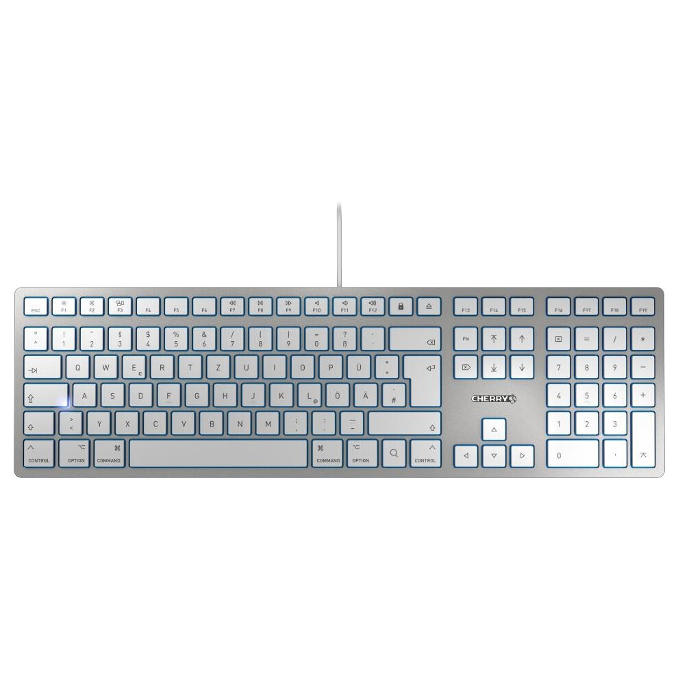 Cherry Kc 6000 Slim For Mac Keyboard Usb Qwertz German Silver Red,Silver 4025112088698