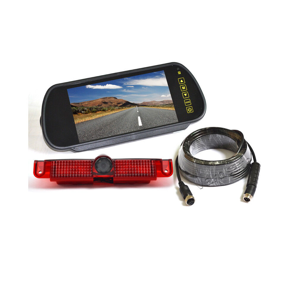 Reverse Parking Backup Camera + 7" Clip-On Rear View Mirror Monitor For Chevy Express / Gmc Savana (2003-2019) 797805522195