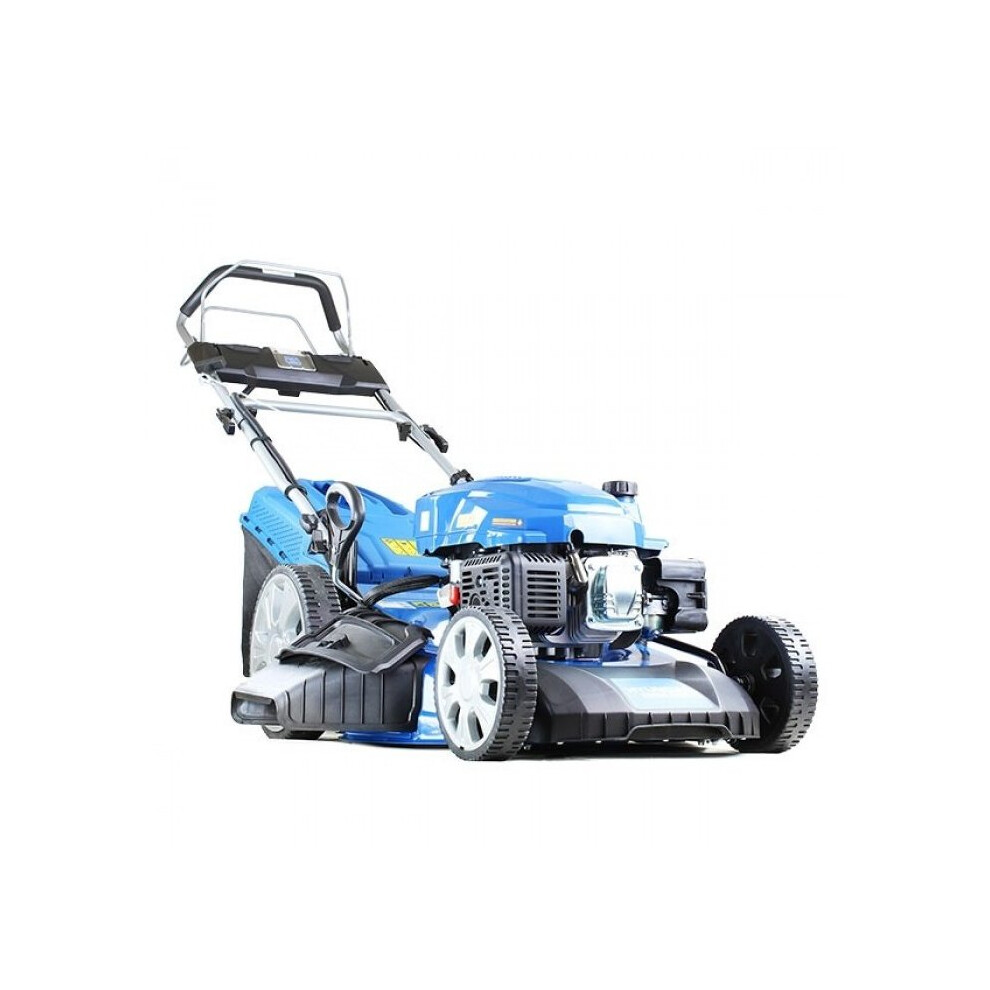 Hyundai HYM530SPE Self-Propelled Petrol Lawn Mower, (rear wheel drive), 21”/53cm Cut Width, Electric (push button) Start With Pull-Cord Back -Up - 3 Year Warranty
