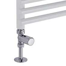 Chrome Straight rad valves for heated towel rail radiators