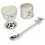 Silver Plated Egg Cup, Spoon and Napkin Ring Gift Set 8