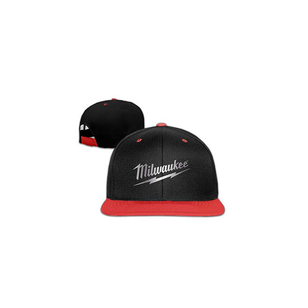 Milwaukee Logo Platinum Style Baseball Snapback Cap Red