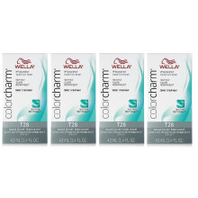 (T28 (x4)) Wella Colour Charm Permanent Liquid Hair Toner - 42ml